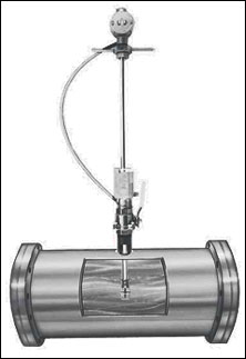 Insertion liquid turbine flowmeters