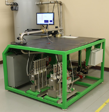 Hoffer flow meter calibration stand